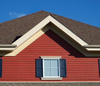 windows house roof pinion property residence home renting red facade