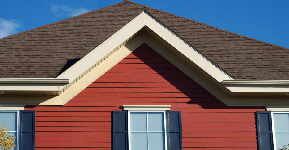 windows house roof pinion property residence home renting red facade